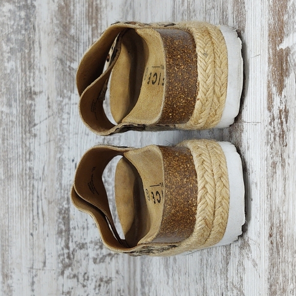 Like New Office Girl Leopard Calf Hair Flatform Espadrille Slide Sandal - Picture 10 of 16